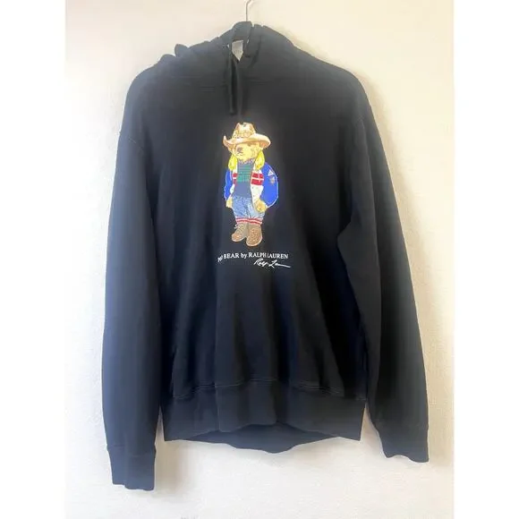 Polo Ralph Lauren Cowboy Ranch Bear Hoodie size Large