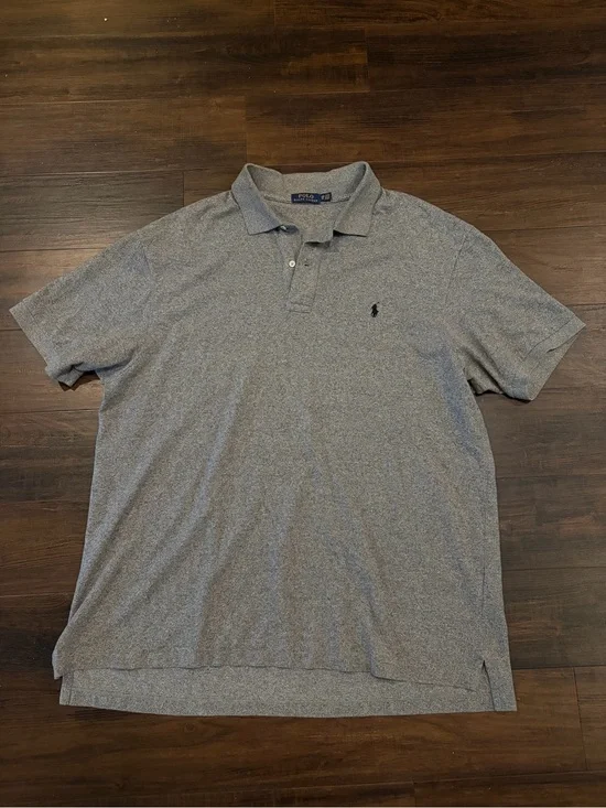 Polo Ralph Lauren Polo Shirt Mens 2XB Gray Cotton Big Tall Classic