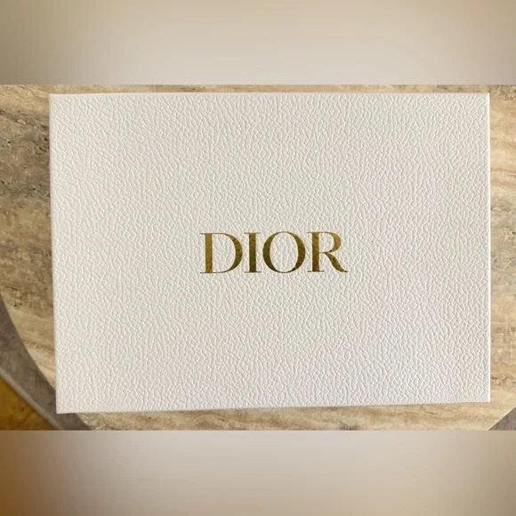 Dior Textured White and Gold Box