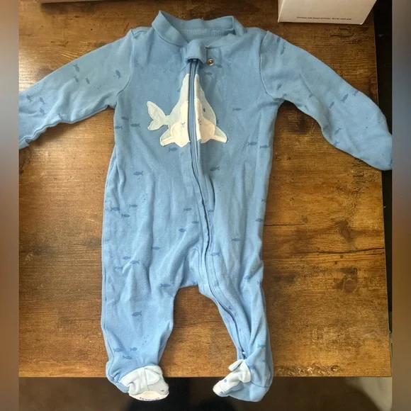 Blue Dolphin Baby One Piece
