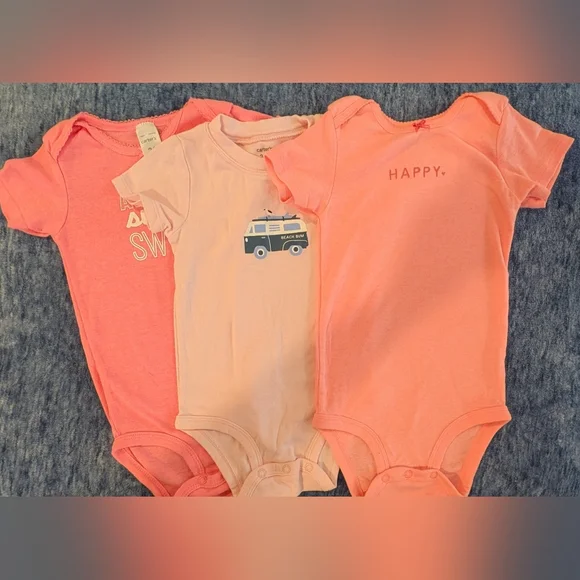 Carter's Pink and Peach Kids One Pieces Set