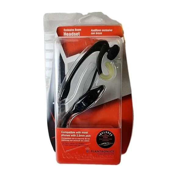 NEW Verizon Plantronics Boom Headset Universal MX250MCAE 2.5mm Port Vintage NIB