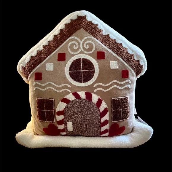 Tommy Bahama Festive Gingerbread House Pillow