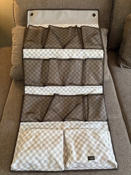 Hanging Multi-Pocket Organizer - Beige & Brown