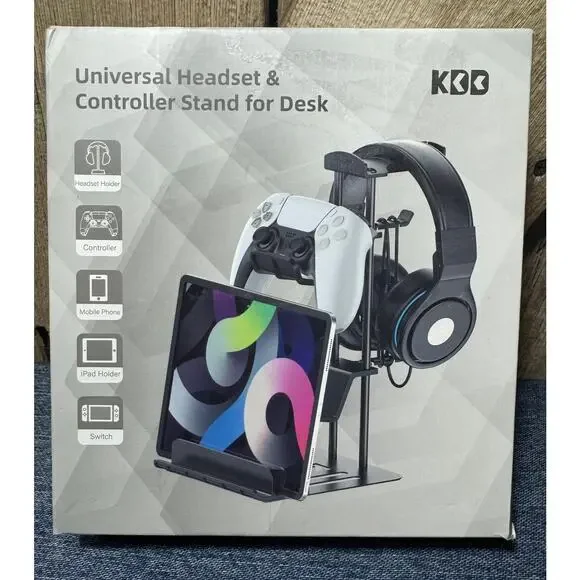 KDD Headphone Stand, Controller Holder & Headset Holder for Desk, Earphone Stand