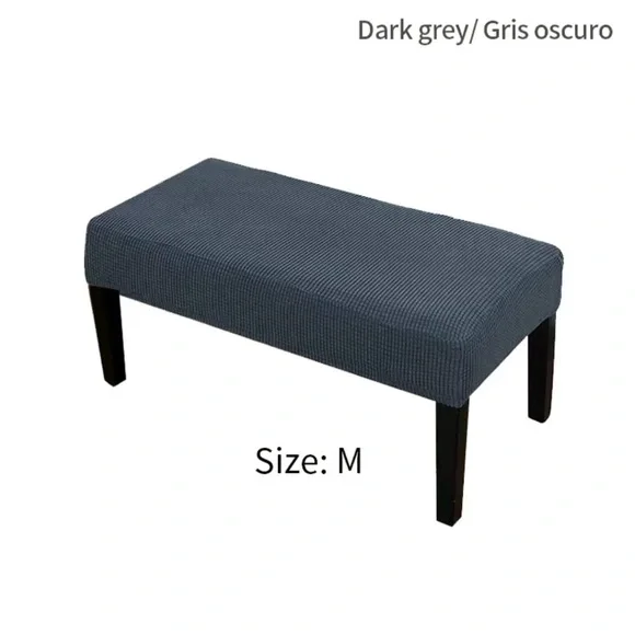 Kelle Home Dark Gray Bench Slipcover