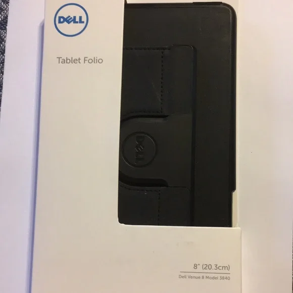 - New Dell Tablet Folio 8in black case