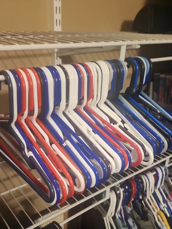 60 Multicolored Plastic Kids Clothes Hangers