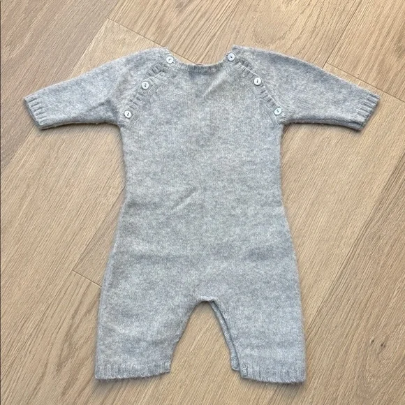 Bonpoint Cozy Gray Cashmere Kids One Piece Size 1