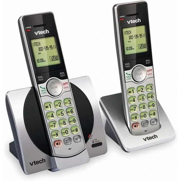 VTech CS6919-2 DECT 6.0 Cordless Phone 2 Handsets Caller‎ ID Call Waiting Silver