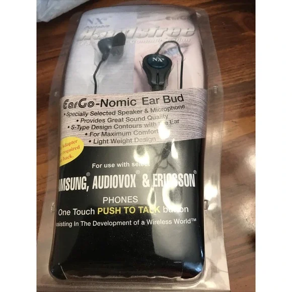 Hands Free Ear Go Nomic Ear Bud push to talk for cell‎ phone