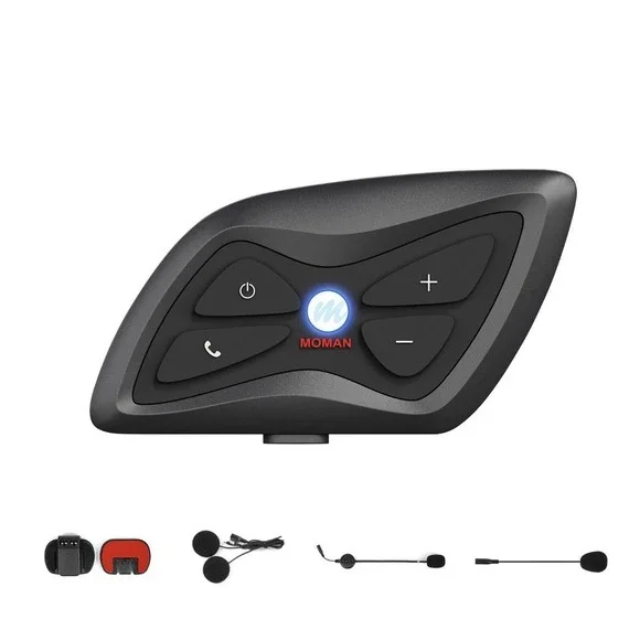 Single Pack Moman H1 Wireless Helmet Headset Intercom for Dirt Bike Motorcycle