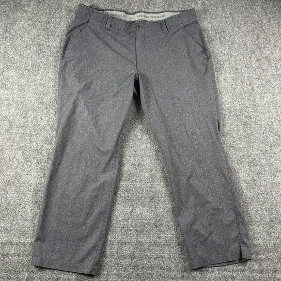 Under Armour Pants Mens 42x30 Gray Stretch Chino Casual Straight Leg‎ Golf