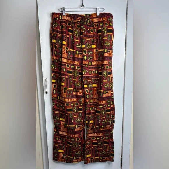Mens Harry Potter Gryffindor Fleece Pajama Pants