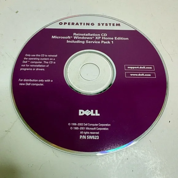 Dell Purple Reinstallation CD for Windows XP Home Edition