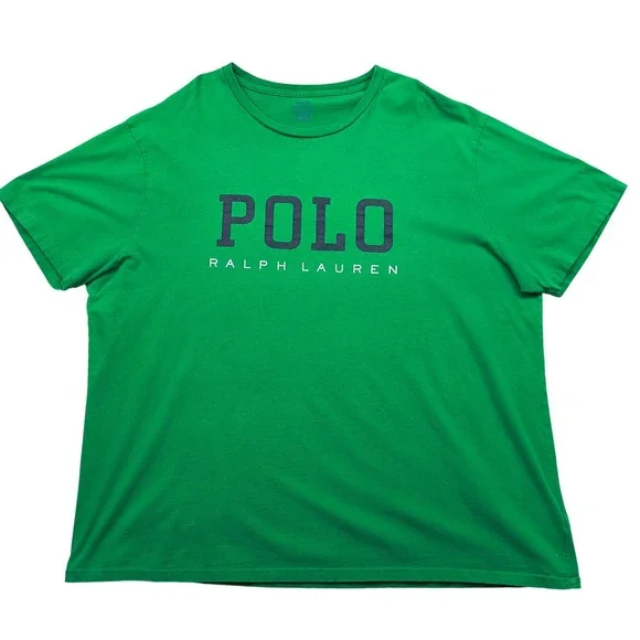 Polo‎ Ralph Lauren Mens 2XB Green Graphic Logo Short Sleeve T-Shirt Big & Tall