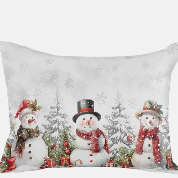 Charming Snowman Holiday Pillow Cover
