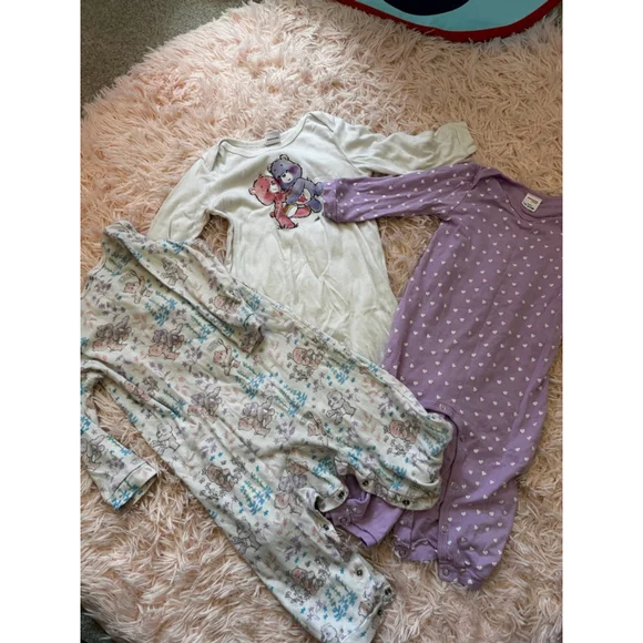 Toddler Care Bears snap up pajamas size 18-24 months