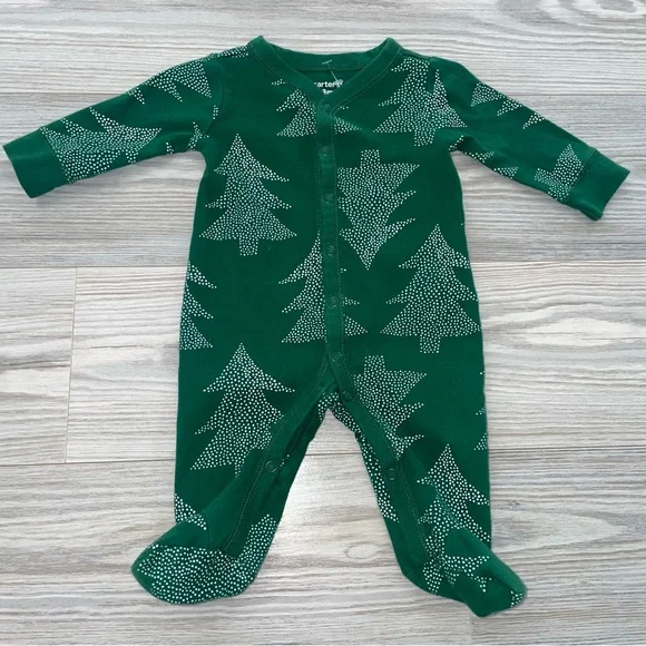 Carter’s Baby Boys Green Pine Tree Sleep & Play 3 Months