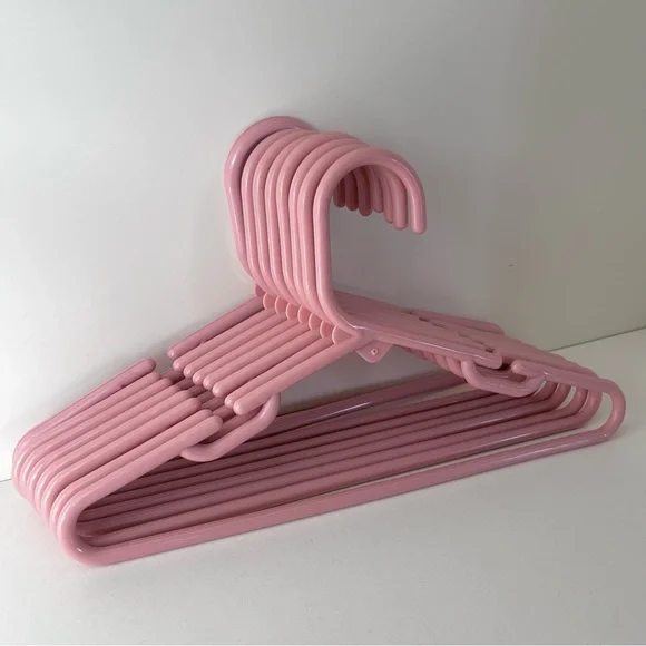 Hold Vintage dusty rose narrow shoulders 12” hangers set of 8