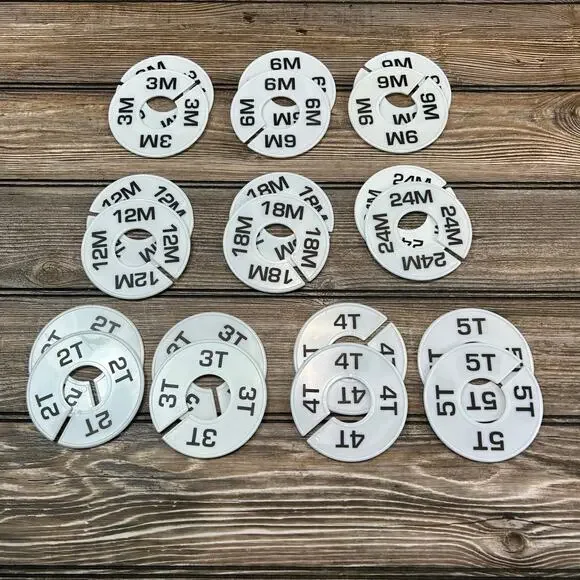 White Closet Size Dividers
