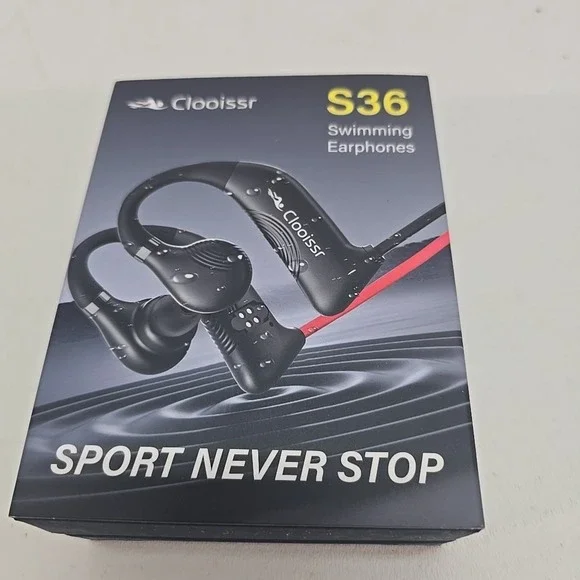 Clooissr S36 Waterproof Earbuds for Swimming, IPX8 TOP 32GB Swimming Headphones