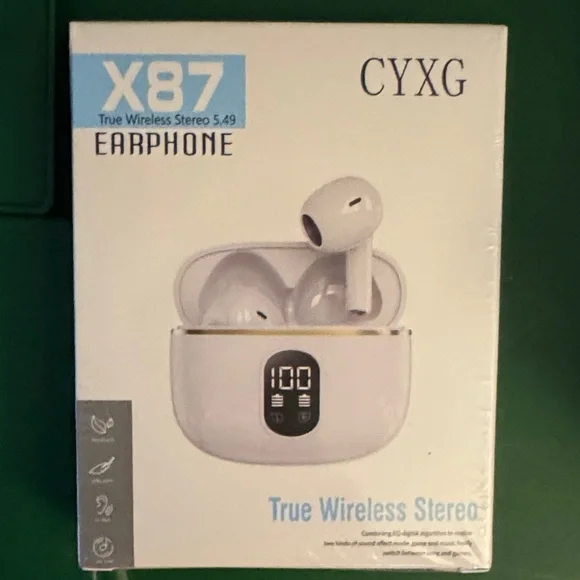 X87 True Wireless Earbuds in White