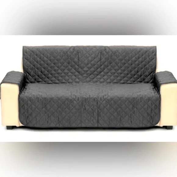 Aqua Dry - Reversible Water Resistant SOFA Protector / Black & Gray/ 3 seater