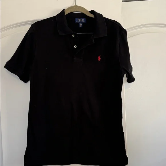Polo by Ralph Lauren Charcoal Polo with Red Logo