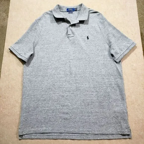 Polo by Ralph Lauren Gray Short Sleeve Polo Men's Shirt. #C