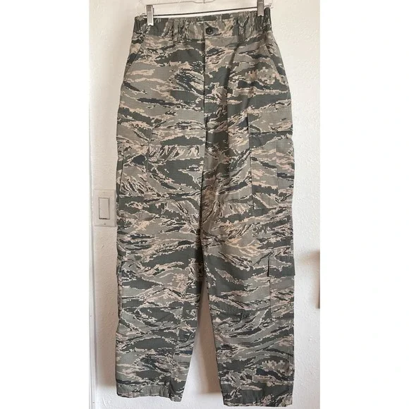 US Air Force Camo Cargo Pants Men's 30R USAF Camouflage Pattern Utility Trouser
