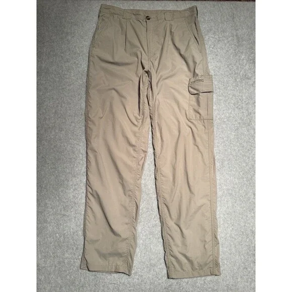 Exofficio Pants Mens 34 Beige Cargo Lightweight Fishing Outdoors Hiking Camping