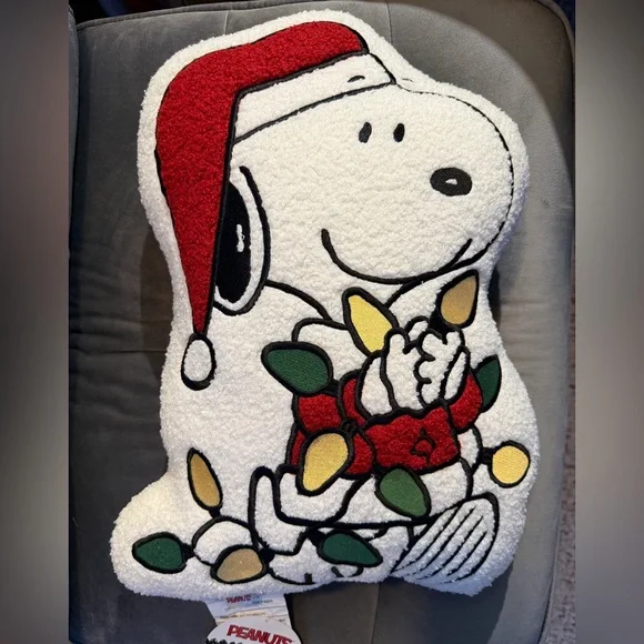 🚥PEANUTS Christmas Light Pillow - Snoopy Christmas Pillow, NWT