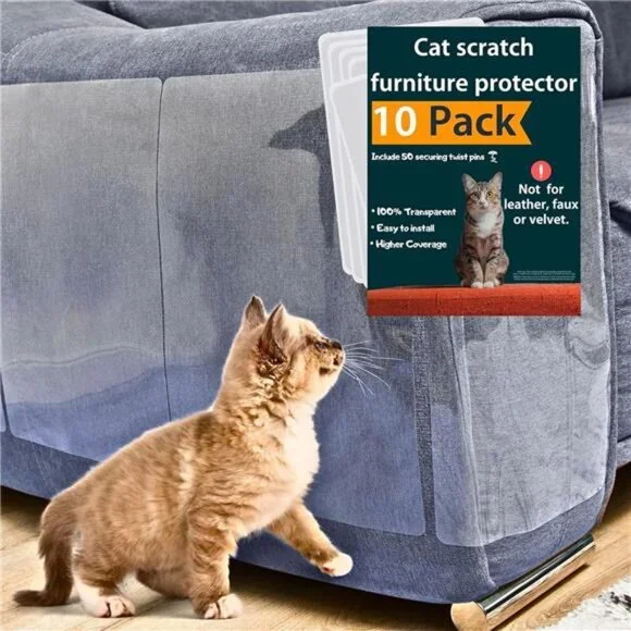 Cat Couch Protector,10 Pack,Anti Cat Scratch Furniture Protector,Couch Protector