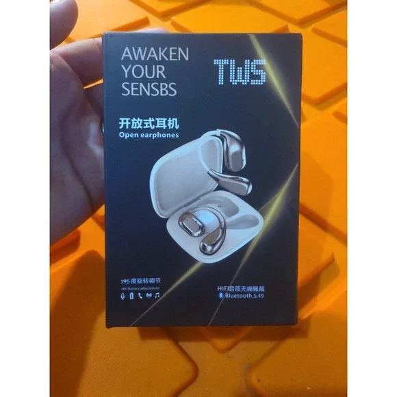 TWS Open earphones Wireless Bluetooth Beige & Gold