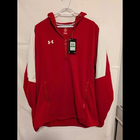 $80 Mens Under Armour Fleece Hooded Jacket Large NWT