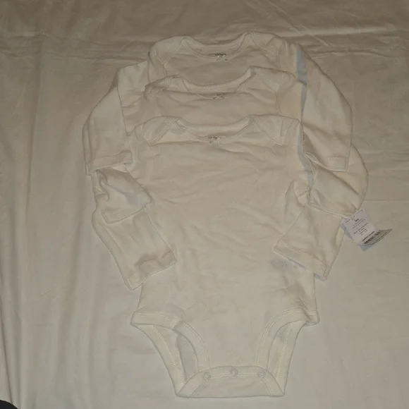 Carter's Cream Long Sleeve Bodysuits