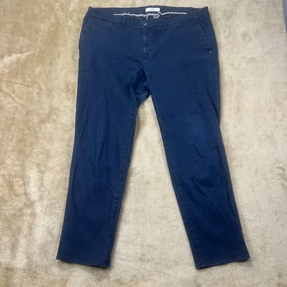 Brax Style Fabio In Mens Navy Blue‎ Cotton Lyocell Chino Pants Preppy Casual