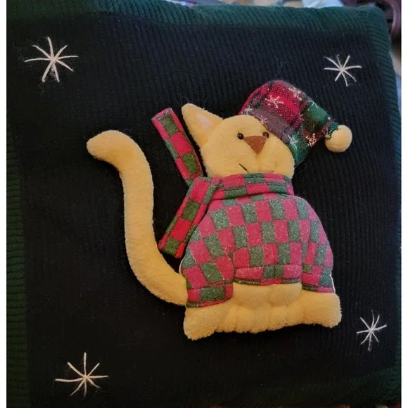 Cat Throw Pillow Christmas 3D Hand Sewn Couch,girls,boys Kitty,decoration Cute