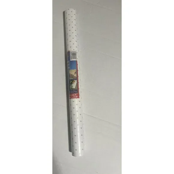 Contact Brand Self-Adhesive Vinyl‎ Shelf Liner 2002 White Rosebud 9E9300 9'x18