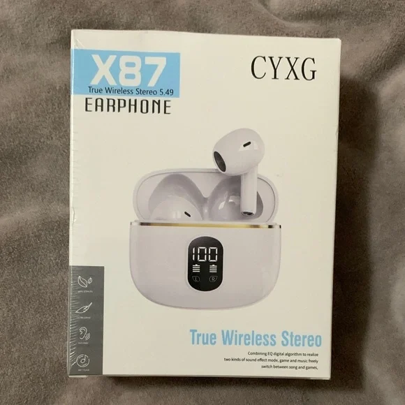X87 True Wireless Stereo Earphones - White