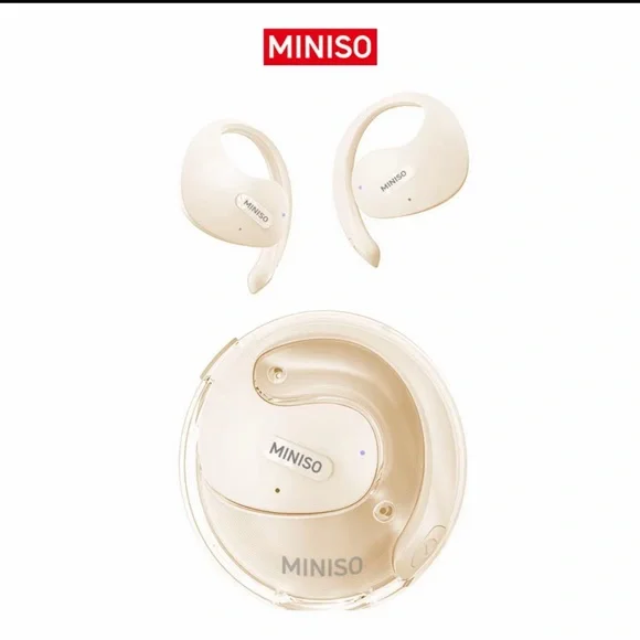 Beige Translation Earbuds Wireless Bluetooth 5.4 OWS AI Headphones