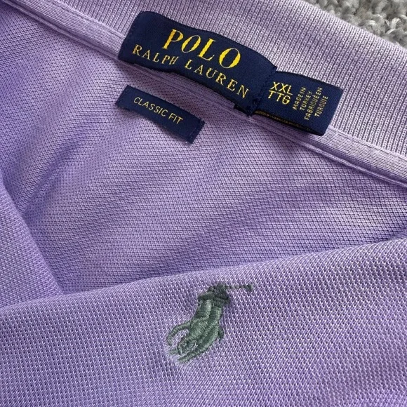 Polo Ralph Lauren Polo Shirt Mens XXL Purple Classic Fit Short Sleeve Cotton