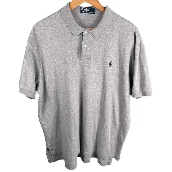 Polo Ralph Lauren Polo Shirt Men's Size XL Gray Short Sleeve Collared Custom Fit
