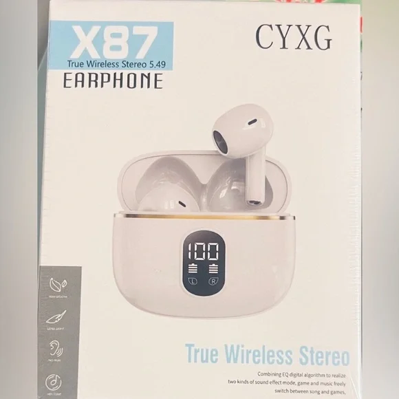 X87 True Wireless Stereo Earphones - White