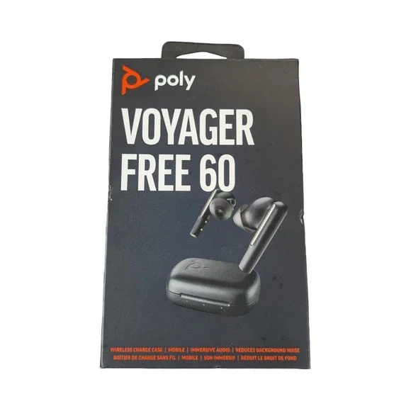 Pp7N Poly Voyager Free 60 Wireless Earbuds & Charging Case Mobile Audio Blk NEW