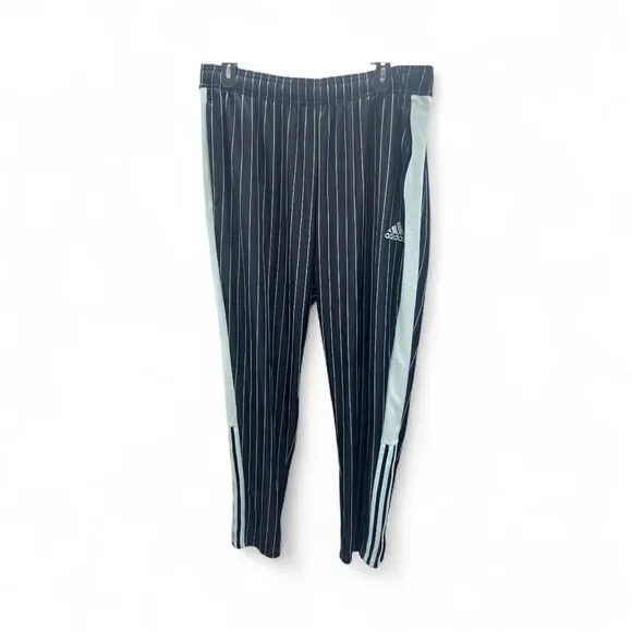 adidas navy and pastel blue Striped Joggers track pants