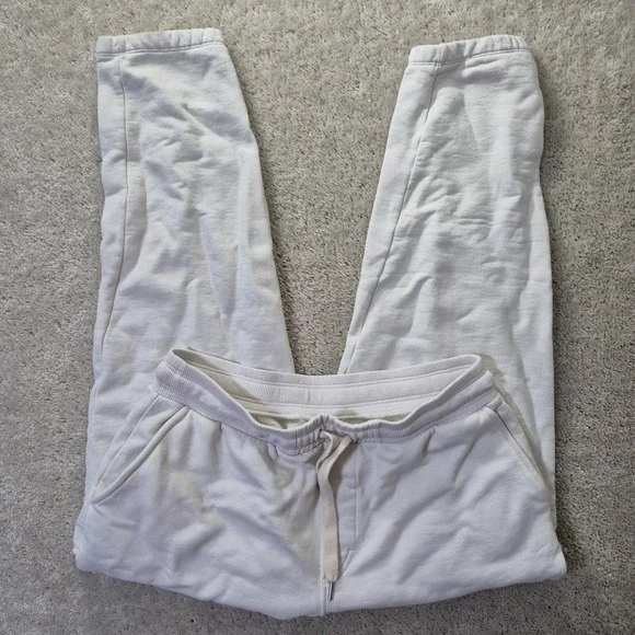 Outerknown Second Spin Sweatpants Mens XL White Heavyweight Athleisure Gym Run