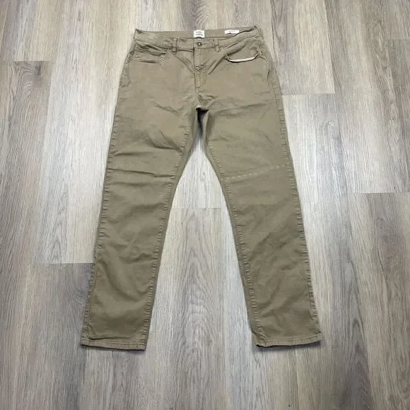 Flint and Tinder Pants Mens Khaki Slim Fit Stretch 5-Pocket Chino Twill Casual