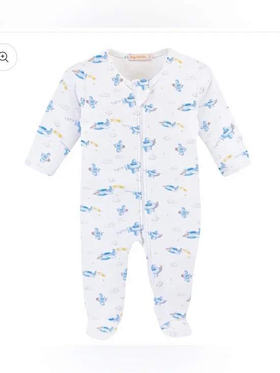 BABY CLUB CHIC Pima Zippered Sky Adventure Footie - 0-3M